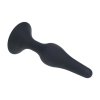 Slim Silicone Anal Plug - M - Black
